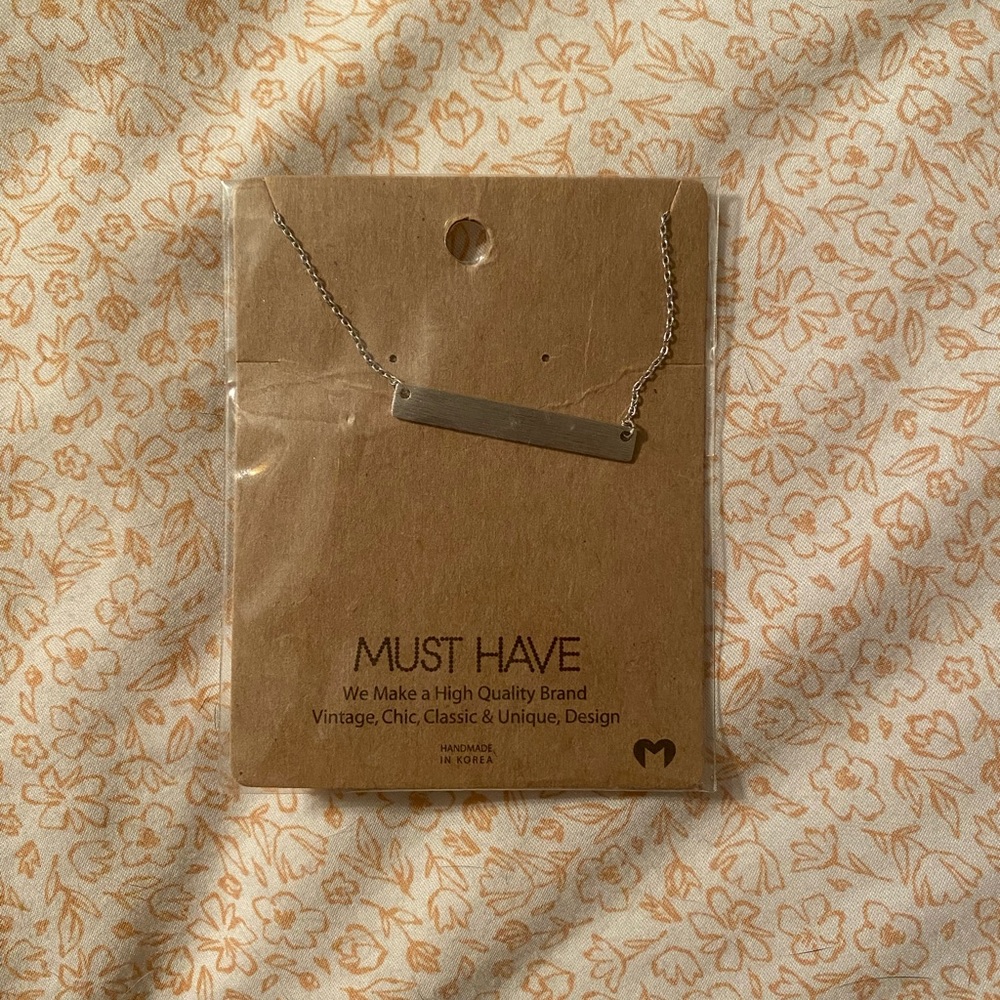 Must Have Silver Bar necklace minimalist classic simple sexy